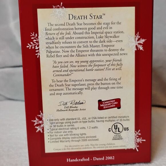 2002 Hallmark Death Star Ornament - Picture 2 of 5